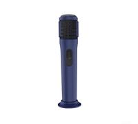 BlesConi Coque en silicone pour microphone sans fil PartyBox JBL - Design anti-roulement avec fonction support - Bleu foncé