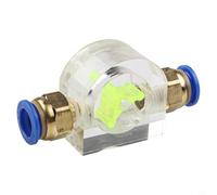 BlesConi Débitmètre d'eau en acrylique pour refroidissement de moteur à broche CNC, tailles de tubes de 4 à 16 mm (12 mm)