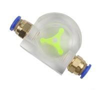 BlesConi Débitmètre d'eau en acrylique pour refroidissement de moteur à broche CNC, tailles de tubes de 4 à 16 mm (8 mm)