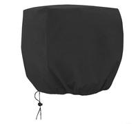 BlesConi Demi-couvercle de moteur hors-bord robuste résistant aux intempéries, avec pochette de rangement, noir (taille M : 15-25 CV)