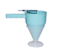 BlesConi Distributeur de pâte à crêpes avec entonnoir à piston, outil de distribution de liquide ABS pour boules Takoyaki, crêpes, cupcakes, etc. (C)
