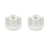BlesConi Écrou inférieur de rechange pour abattant de toilette pour vis de 6 mm, 2 pièces de matériel de montage en plastique blanc (3 x 3 x 2)