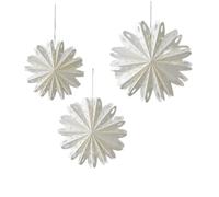 BlesConi Élégantes décorations de Noël en forme de flocon de neige - Lot de 3 pour une ambiance festive