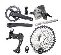 BlesConi Ensemble complet de vélo à 10 vitesses pour usure, pédalier et pédalier creux pour VTT (pédalier 34T)
