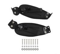 BlesConi Ensemble de sangles de pied pour skateboard de montagne, bande de support robuste pour longboard tout-terrain, support en alliage d'aluminium facile à installer (boutons noirs)