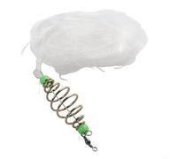 BlesConi Filet de pêche Overlord - Piège collant pour une pêche facile et sans crochet - Équipement compact en maille de nylon - Blanc - 1 pièce (13)