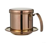 BlesConi Goutteur à café en acier inoxydable pour cafetière à moka avec trous filtrants fins, matériau de qualité alimentaire 304, or rose, 10,5 x 8,2 cm