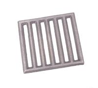 BlesConi Hark Grille de feu en fonte compatible avec les bûches - Design carré pour un placement sécurisé des bûches et une installation facile - Noir - 27 x 19,5 cm