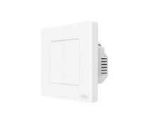 BlesConi Interrupteur intelligent pour Tuya Star Ring Series, bouton mural PC avec télécommande RF, taille 86 x 86 mm (2 interrupteurs blancs)