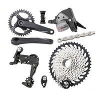 BlesConi Kit complet de construction de vélo à 10 vitesses pour pédalier creux 32T/34T/36T et cassette arrière 42T pour VTT (plateau 34T)