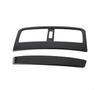 BlesConi Kit de garniture intérieure pour Mazda CX-30 2020-2023, cadre de grille d'aération du siège arrière et bande d'accoudoir, en acier inoxydable noir