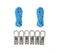BlesConi Kit de tendeur d'auvent de véhicule récréatif, extracteur de câble coulissant pour crochets pour sécuriser les auvents, les tentes et les cordes marines, bleu (A)