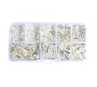 BlesConi Lot de 1100 embouts de fil non isolés - Connecteurs à sertir en cuivre pour connexions électriques durables - Connecteurs thermorétractables