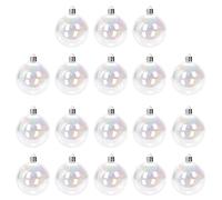 BlesConi Lot de 18 boules décoratives en plastique transparent irisé de 5 cm pour Halloween, chaudron de sorcière et décoration de sapin de Noël