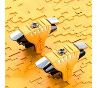 BlesConi Lot de 2 déclencheurs de jeu mobiles pour PUBG L1R1 avec visée précise, design compact ABS + métal, compatible avec la plupart des smartphones (jaune) (jaune)