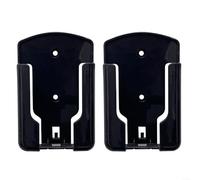 BlesConi Lot de 2 supports muraux compacts pour télécommande TV et climatisation, support de rangement en ABS solide, organisateur peu encombrant pour bureau à domicile (noir)