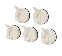 BlesConi Lot de 3 crochets à ventouse pour porte, mur, salle de bain, cuisine, porte-clés, réutilisables, sans perçage, lot de 3 (5 pièces, blanc)
