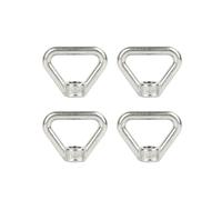 BlesConi Lot de 4 écrous de levage triangulaires robustes pour écrous à anneau M8 M10 M12 M14 en acier inoxydable 304 pour connexion industrielle de bateau marin argenté