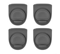 BlesConi Lot de 4 joints de bouchon de bouteille en silicone pour Owala, étanches et passent au lave-vaisselle pour bouteilles de 538,6 g, 680,4 g, 947,2 g, 1234 g, noir (gris foncé)