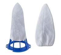 BlesConi: Lot de 5 sacs filtrants Pool Blaster, pour aspirateur de piscine, sac de nettoyage de piscine, sac en maille fine, sacs filtrants, sacs d'aspirateur de piscine, sacs en maille, blanc