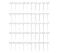 BlesConi Lot de 50 étiquettes de plantes en plastique réutilisables de 20 cm pour légumes et fleurs, faciles à écrire pour projets de jardinage en plein air (blanc)