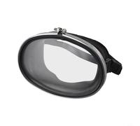 BlesConi Masque de plongée avec tuba en verre trempé HD, lentille panoramique anti-buée, sangle réglable pour équipement de plongée Sanbao Fisherman, noir