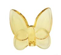 BlesConi Ornement papillon en cristal de verre, décoration d'intérieur, décoration de fête de mariage, couleurs vives, anti-chute et haute réfraction, 6,5 x 8 x 3 cm (jaune)