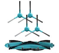 BlesConi Pièce de rechange pour aspirateur robot Conga Brosse centrale rouleau et kit de 4 brosses latérales pour modèles 3290 3490 4090 4690 5090 5490 6090 7090