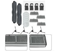 BlesConi Pièces de rechange pour aspirateur E40 Ultra Robot : kit de 18 pièces avec filtres HEPA, sacs à poussière, serpillères, rouleaux et brosses latérales