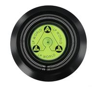 BlesConi Pince stabilisatrice en aluminium pour enregistrement LP 60 Hz, compatible avec broche de 7 mm, avec niveau à bulle intégré (noir)