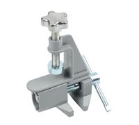 BlesConi Pivotant pour mini étau de table, pince d'établi en alliage d'aluminium robuste pour réparation artisanale, se fixe aux tables et aux établis de travail, argenté