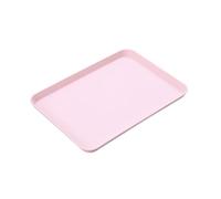 BlesConi Plateau rectangulaire pour la maison et le restaurant, petit plateau de service multifonction, matériau ABS avec bords surélevés