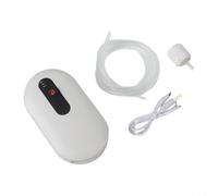 BlesConi Pompe aérateur d'appât de pêche rechargeable par USB, oxygénateur compact pour aquariums d'appâts vivants, comprend une pierre à air et un tube (tube simple)