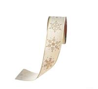 BlesConi Ruban de Noël en velours avec paillettes pour sapin de Noël - 10 cm de large - 9,1 m de long - Rouge et doré