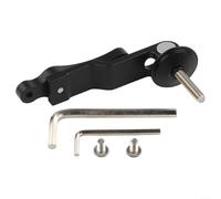BlesConi Support de bouchon de potence de vélo en alliage d'aluminium pour porte-bouteille d'eau, angle réglable, adaptateur de vélo léger noir