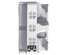 BlesConi Support de refroidissement horizontal pour PS5 Slim Pro avec ventilateur à 3 niveaux et double contrôleur de charge, blanc