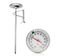 BlesConi Thermomètre de cuisine en acier inoxydable pour viande, barbecue, lait, huile, eau, nourriture, jauge de température