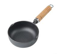 BlesConi Verseuse à huile en fonte profonde pour lait chaud et œufs à frire, mini poêle, noir