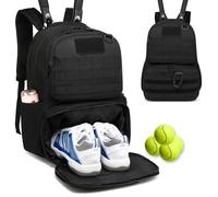 BlesMaller Sac à Dos de Tennis avec Compartiment à Chaussures et Protection de la Raquette Tactique Sac de Tennis pour Femmes/Hommes