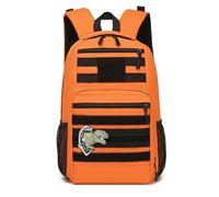 BlesMaller Sac à dos pour enfant 20 l avec sangle de poitrine - Sac à dos d'écolier - Sac à dos de randonnée tactique pour enfants - Pour le camping, les voyages en, Orange, 20 Lang