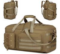 BlesMaller Sac de sport 3 en 1 pour homme avec compartiment à chaussures et fonction sac à dos 50L Sac de voyage tactique, bagage à main, sac à dos avec compartiment pour vêtements mouillés, sac de