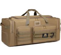 BlesMaller Sac de Sport et d'équipement 130L Grand Sac de Voyage Pliable pour Homme avec Compartiment à Chaussures et Bandoulière, Noir (Marron)