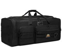 BlesMaller Sac de Sport et d'équipement 130L Grand Sac de Voyage Pliable pour Homme avec Compartiment à Chaussures et Bandoulière, Noir (Noir)