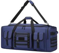 BlesMaller Sac de Voyage XXL 135L pour Homme Tactique Grand Sac de Sport avec Compartiment à Chaussures et Sac Isotherme pour l'entraînement, Le Sauna de Week-End, Bleu