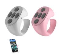 BLESO - Bague de défilement à distance pour TikTok, Kindle, YouTube et Instagram - Bluetooth Finger Scroller pour iPhone, Android - Clicker de page et contrôle téléphonique sans fil du bout des doigts