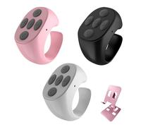 BLESO - Bague de défilement à distance pour TikTok, Kindle, YouTube et Instagram - Défilement de doigt Bluetooth pour iPhone, Android - Clicker de page et contrôle du téléphone sans fil du bout des