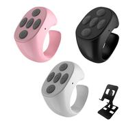 BLESO - Bague de défilement à distance pour TikTok, Kindle, YouTube et Instagram - Défilement de doigt Bluetooth pour iPhone, Android - Clicker de page et contrôle du téléphone sans fil du bout des