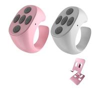 BLESO - Bague de défilement à distance pour TikTok, Kindle, YouTube et Instagram - Défilement de doigt Bluetooth pour iPhone, Android - Clicker de page et contrôle téléphonique sans fil du bout des