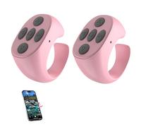 BLESO - Bague de défilement à distance pour TikTok, Kindle, YouTube & Instagram - Bluetooth Finger Scroller pour iPhone, Android - Clicker de Page Turner & Fingertip Wireless Phone Control (P+P)