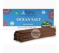 Bless-Ocean Salt Bâtonnets à Incense Faits à la Main, Produits Chimiques biologiques, sans pour la Purification, la Relaxation, la positivité, Le Yoga, la méditation, Le Meilleur des Bois, 100